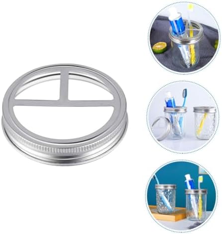 HOLIDYOYO 5 Pcs Stainless Steel Toothbrush Holder Lids