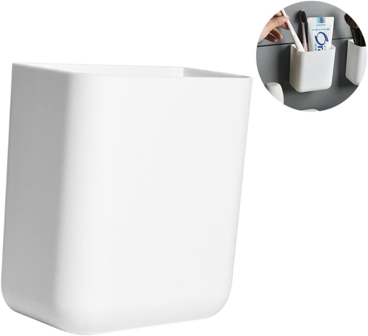 Veemoon Wall-Mounted Toothbrush Holder with Toothpaste Shelf