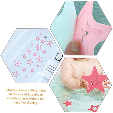 Mobestech 12pcs Star Shape Skid Bath Stickers
