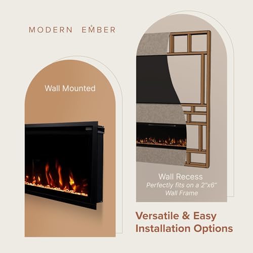 Modern Ember Aerus 72 Inch Smart Linear Electric Fireplace 1