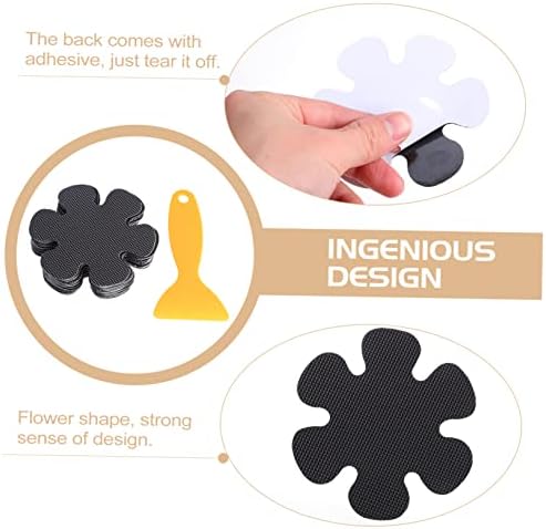 Yardenfun 20Pcs Flower Shaped Non-Slip Bathroom Stickers