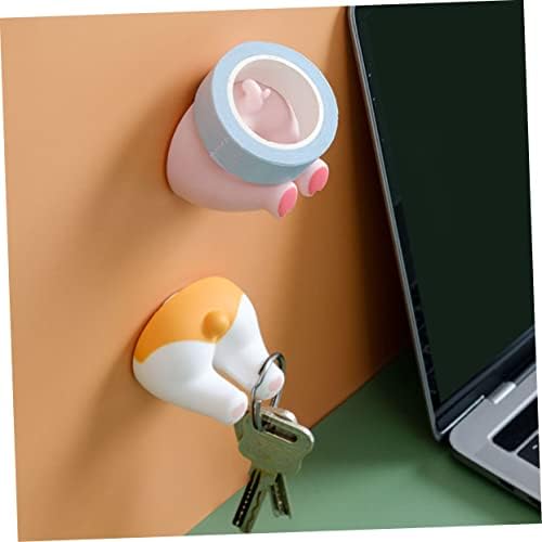 LIFKOME Animal Tail Wall Hooks 2pcs Toothbrush Holders Self-Adhesive