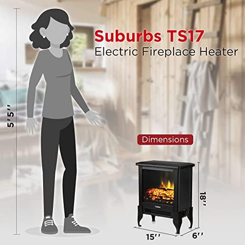TURBRO Suburbs TS17 Compact Electric Fireplace Stove 1