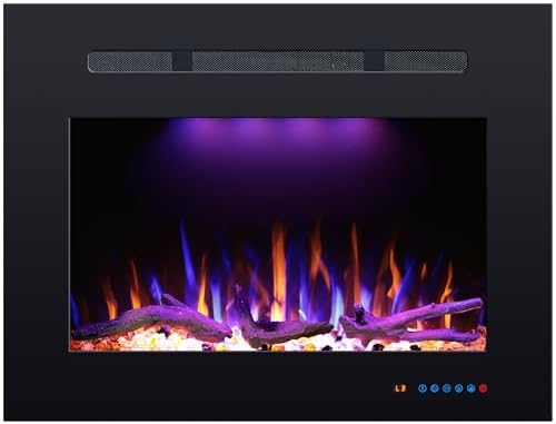 PRISMASTER 2959 Electric Fireplace Insert with Adjustable Flames 1