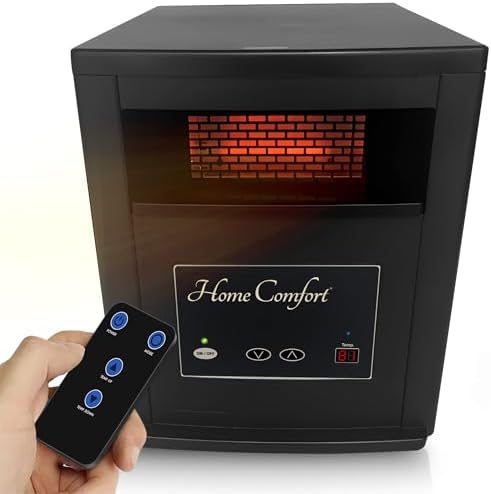 Home Comfort 1500w Infrared Heater with Thermostat and Remote Control