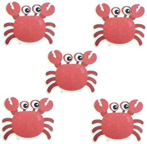 Non-Slip Bath Grip Stickers Crab Design Frosted Decals