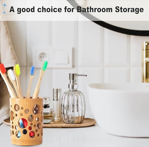Eco Bamboo Toothbrush Holder with Drainage