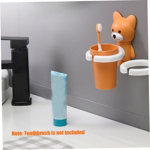Kids Toothbrush Holder with Cartoon Fox Design
