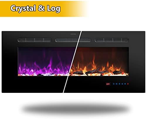 Rodalflame 72 Inches Electric Fireplace Insert with Remote Control