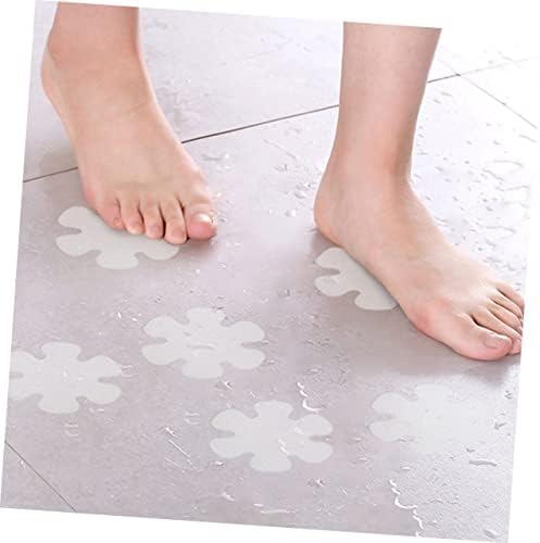 Zerodeko 6Pcs Flower Design Non-Slip Shower Stickers