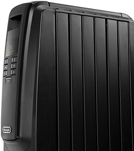 DeLonghi Dragon Digital Oil Filled Radiator Heater 1500W Black