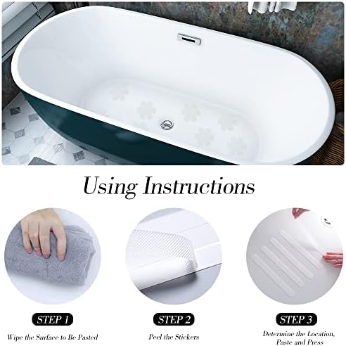 FULANDL 58PCS Non Slip Bathtub Stickers Set