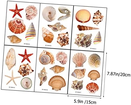 LIFKOME 6 Sheets Seashell Bathtub Decals Non Slip