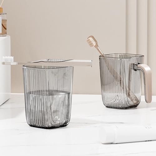 Cyrank Toothbrush Cup with Handle - Reusable and Unbreakable