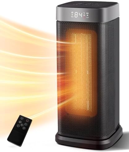 Sunnote 1500W Electric Space Heater with Remote and Oscillating Function