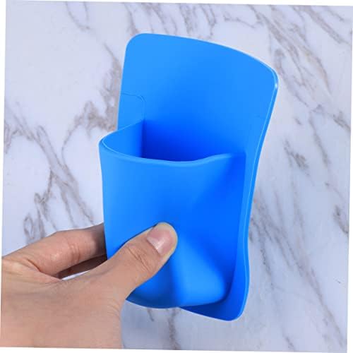 HEALLILY Toilet Organizer Wall Mount Toothbrush Holder Silicone Bathroom Storage 1