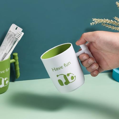 Creative Panda Toothbrush Cup with 14oz Capacity