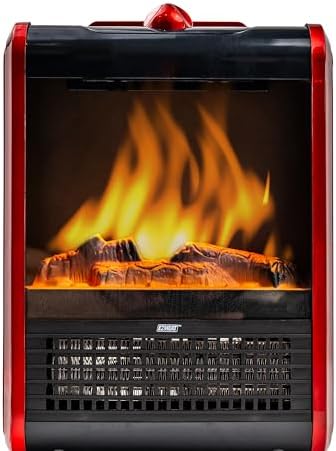 EZ-HEAT 1200W Mini Fireplace Heater with 3D Flame