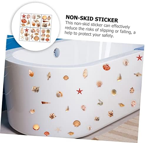LIFKOME 6 Sheets Seashell Bathtub Decals Non Slip