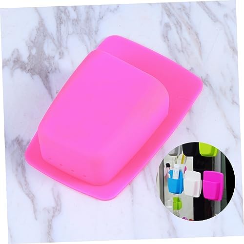 Yardenfun Silicone Toothbrush Holder Wall Mounted Pink