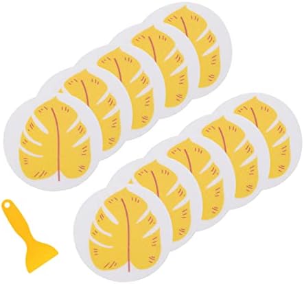 Yellow Leaf Non-Slip Bathtub Stickers 8 Pack