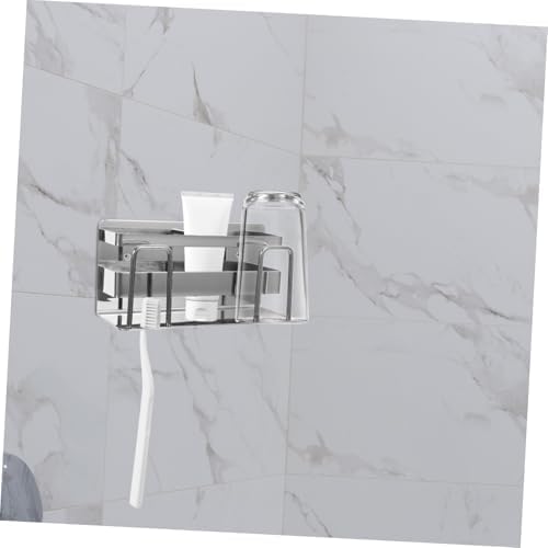 SHOWERORO Wall Mount Toothbrush Holder Stand
