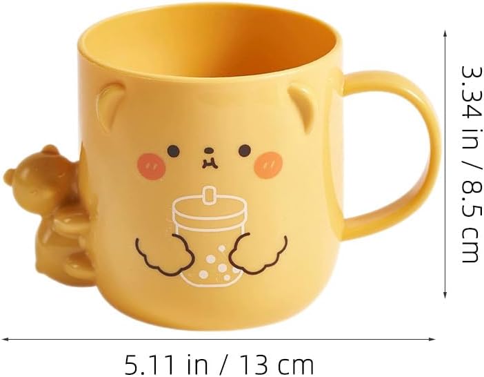 ULTECHNOVO 2 Pcs Kids Cartoon Toothbrush Cup