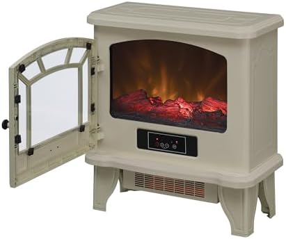Duraflame Infrared Quartz Electric Fireplace Stove Heater Cream