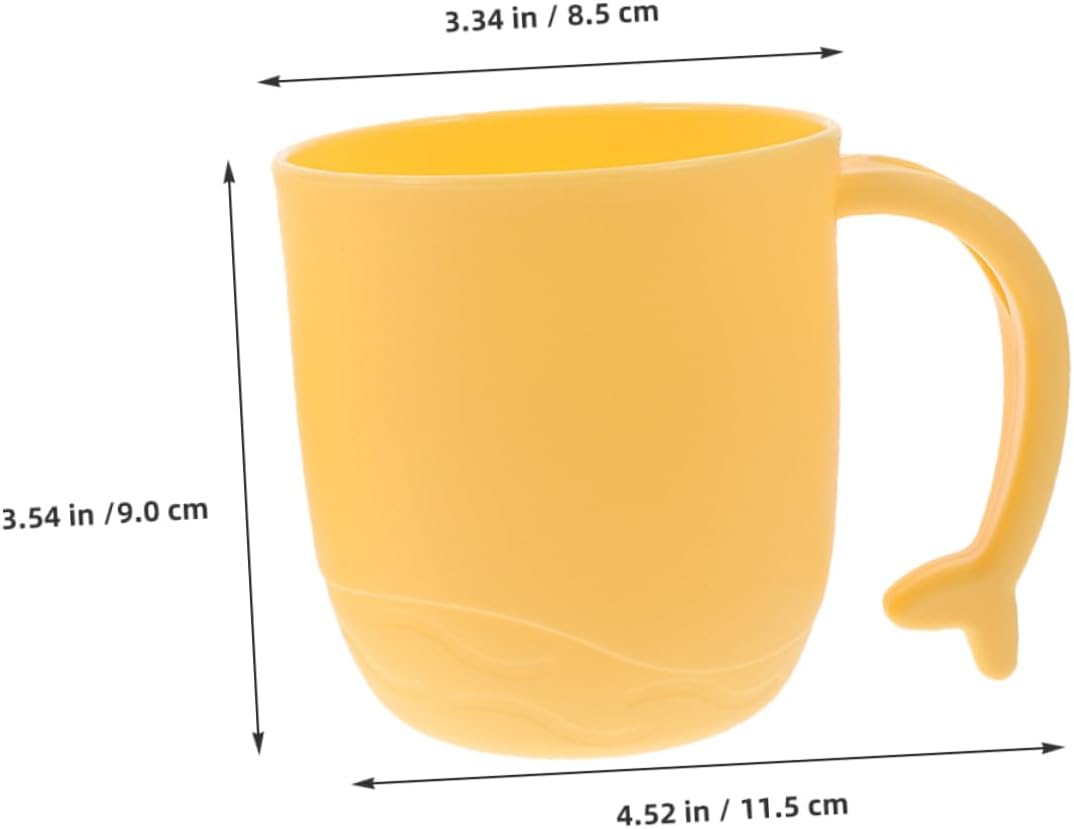 Cartoon Dolphin Handle Mouthwash Cup for Kids