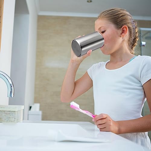 DOITOOL Toothbrush Holder - 1Pc Stainless Steel Water Cup
