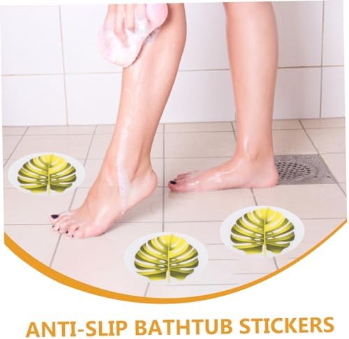 PRETYZOOM 1 Set Leaf Design Anti-Slip Bath Stickers