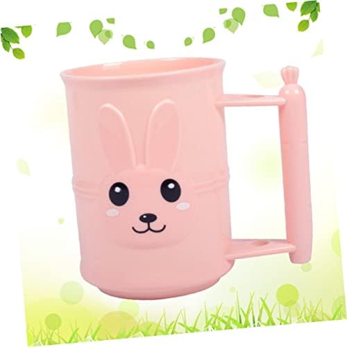 Cabilock Cartoon Rabbit Toothbrush Holder Bathroom Tumbler Cup