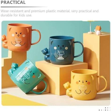 ULTECHNOVO 2 Pcs Kids Cartoon Toothbrush Cup