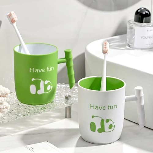 Creative Panda Toothbrush Cup with 14oz Capacity