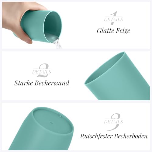 YIK TUNG 4-Pack Stackable Bathroom Cups