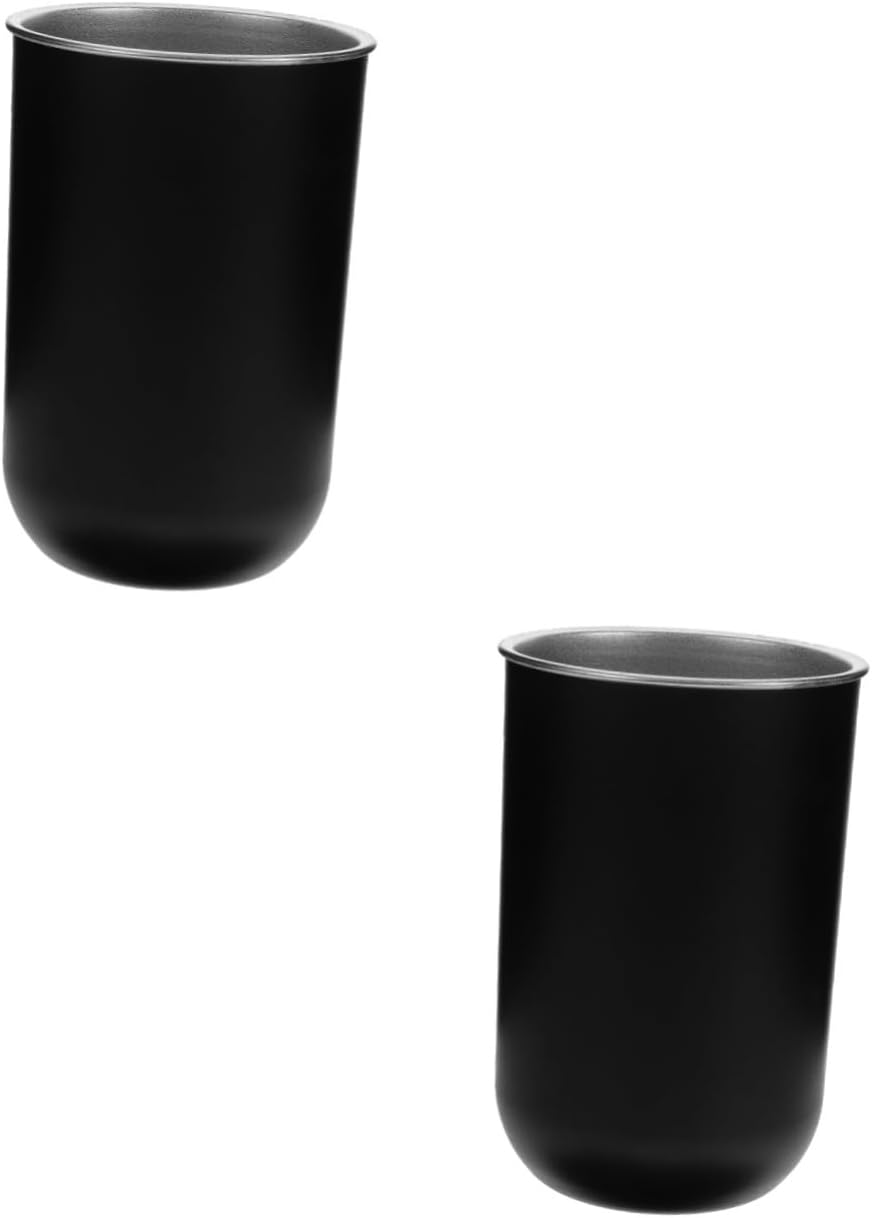 HOOTNEE 2Pcs Multi-Purpose Stainless Steel Mouthwash Cup Set for Bathroom Use
