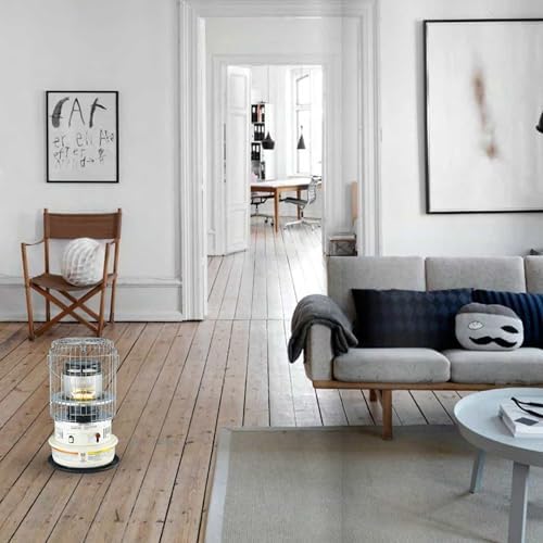 Kero World Kerosene Heater with Chimney Compact and Portable White