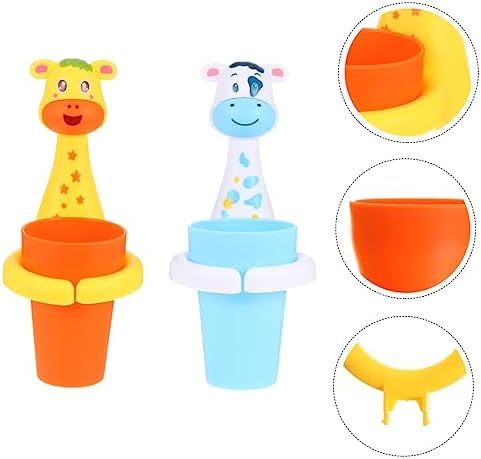 IMIKEYA Cartoon Animal Toothbrush Holder Set