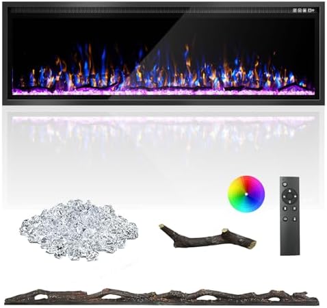 60 Inch Electric Fireplace with Remote Control