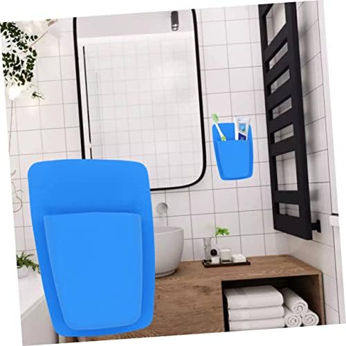 HEALLILY Toilet Organizer Wall Mount Toothbrush Holder Silicone Bathroom Storage 1