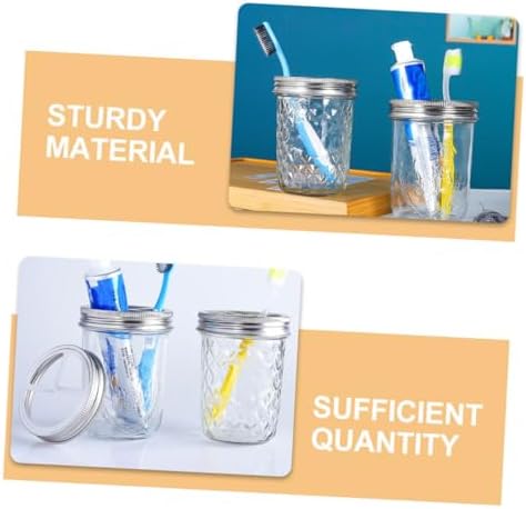 HOLIDYOYO 5 Pcs Stainless Steel Toothbrush Holder Lids
