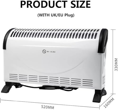 CLEIPENG 360 Circulation Electric Wall Mounted Space Heater with Adjustable Tat