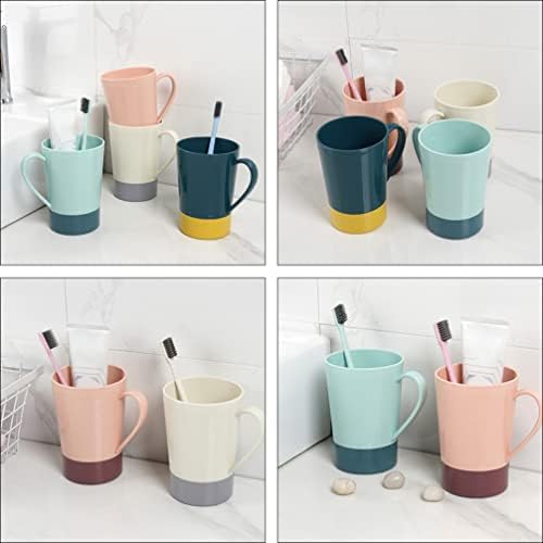 Veemoon 4Pcs Multicolor Unbreakable Toothbrush Cups