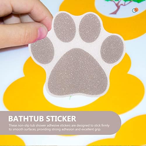Kisangel 10pcs Bathtub Anti-Slip Stickers with Paw Designs