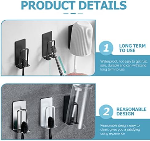 ULTECHNOVO 2pcs Wall Mounted Toothbrush Holders