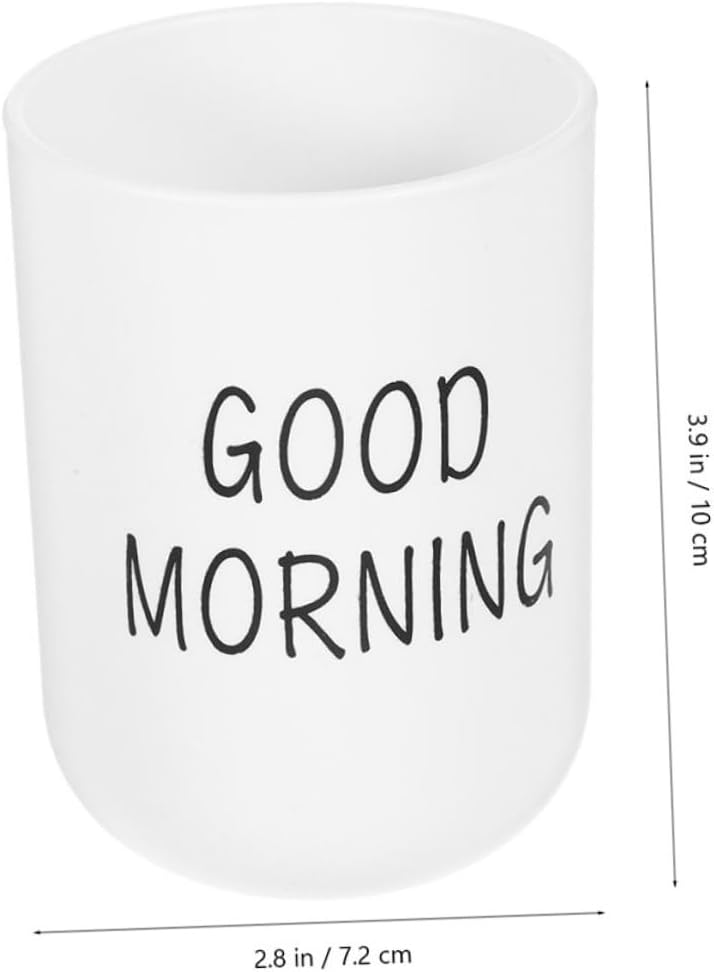 OUNONA Reusable Plastic Mouthwash Cup for Toothbrush Holder