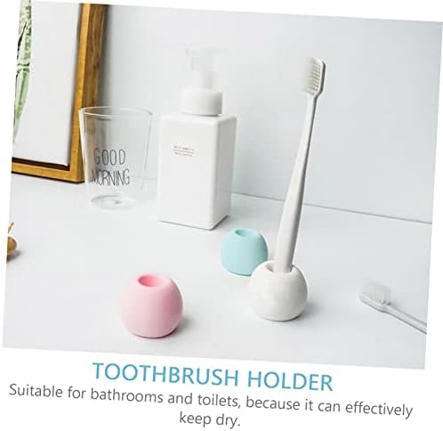 Mobestech 3pc Diatomite Toothbrush Stand Holder Organizer for Bathroom