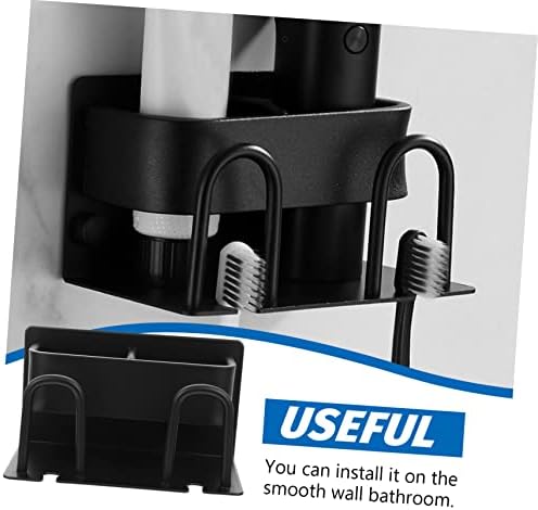 OUNONA Wall Mounted Toothbrush Holder with Drainage and Storage