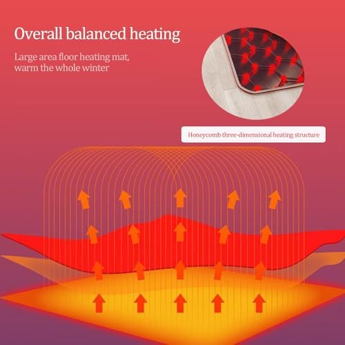 Labasuan Electric Floor Mat Under Desk 180x200CM Heated Pad