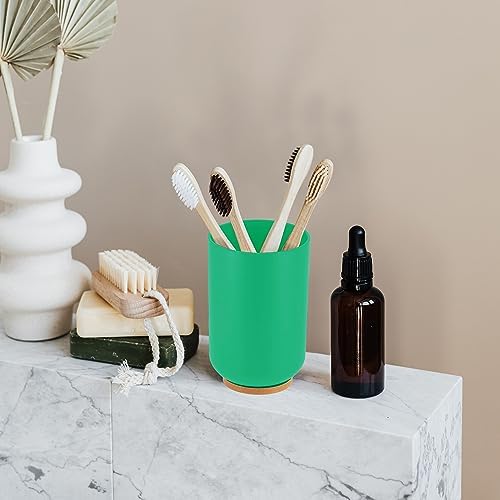 Bamboo-Based Green Padang Tumbler - 10 Fl Oz Toothbrush Holder